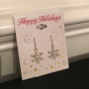 Snowflake holiday earrings